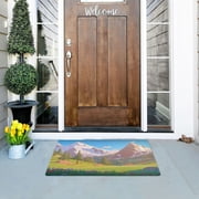 Breathtaking Mountain Outdoor Doormats NonSlip Bath Rugs Absorbent Muddy Dirt Resist Door Mats 32x20