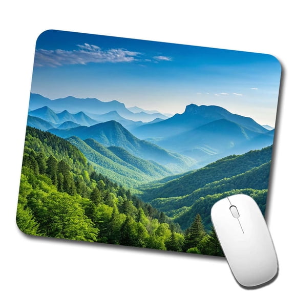 Breathtaking Mountain Views Forest Mouse Pad Low Profile Gaming Mat