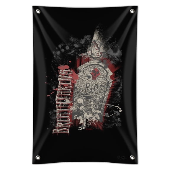 Breathtaking RIP Gravestone Biker Motorcycle Home Business Office Sign