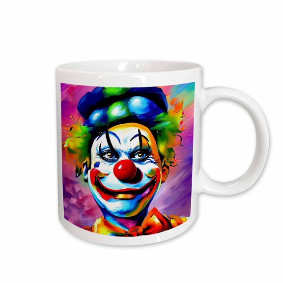3drose, Breathtaking Smiling Clown in Blue Hat. Funny, Charming Gift for You, 11oz Mug