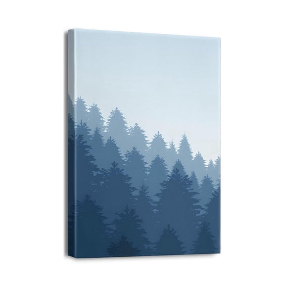 Breathtaking Sunrise Misty Forest Print - 12x16 Canvas Artwork Perfect for Bedroom or Living Room Wall Décor