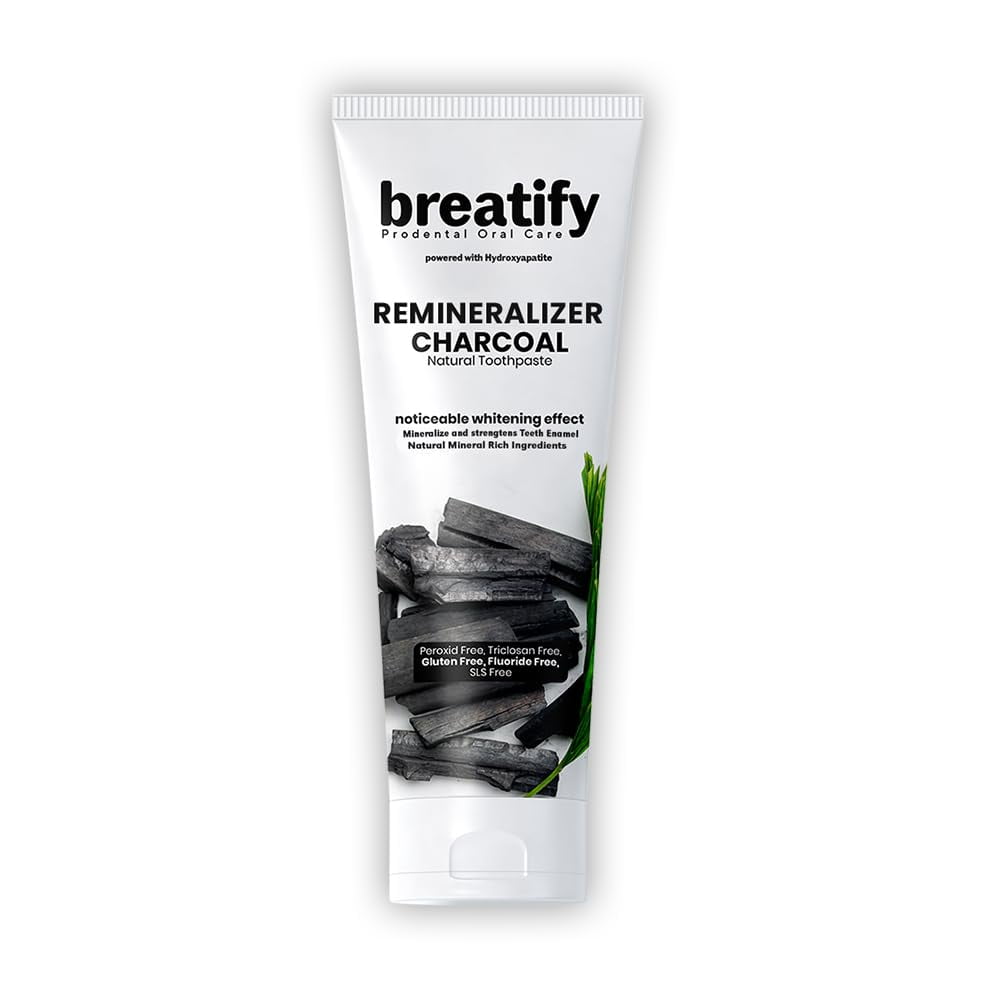 Breatify Activated Charcoal Toothpaste NG01 with Remineralizing Formula