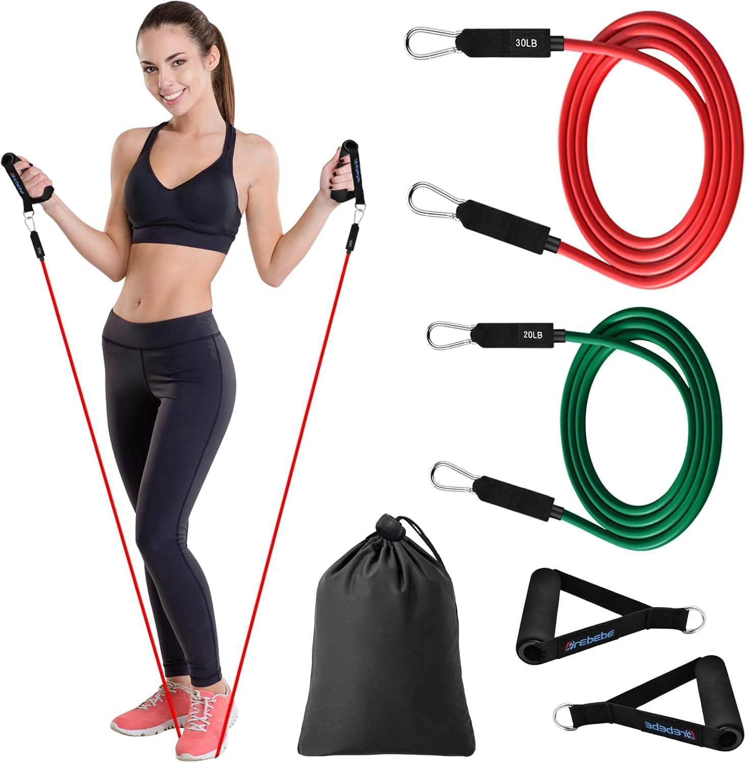 Brebebe Door Anchor Strap for Resistance Bands Exercises, Multi