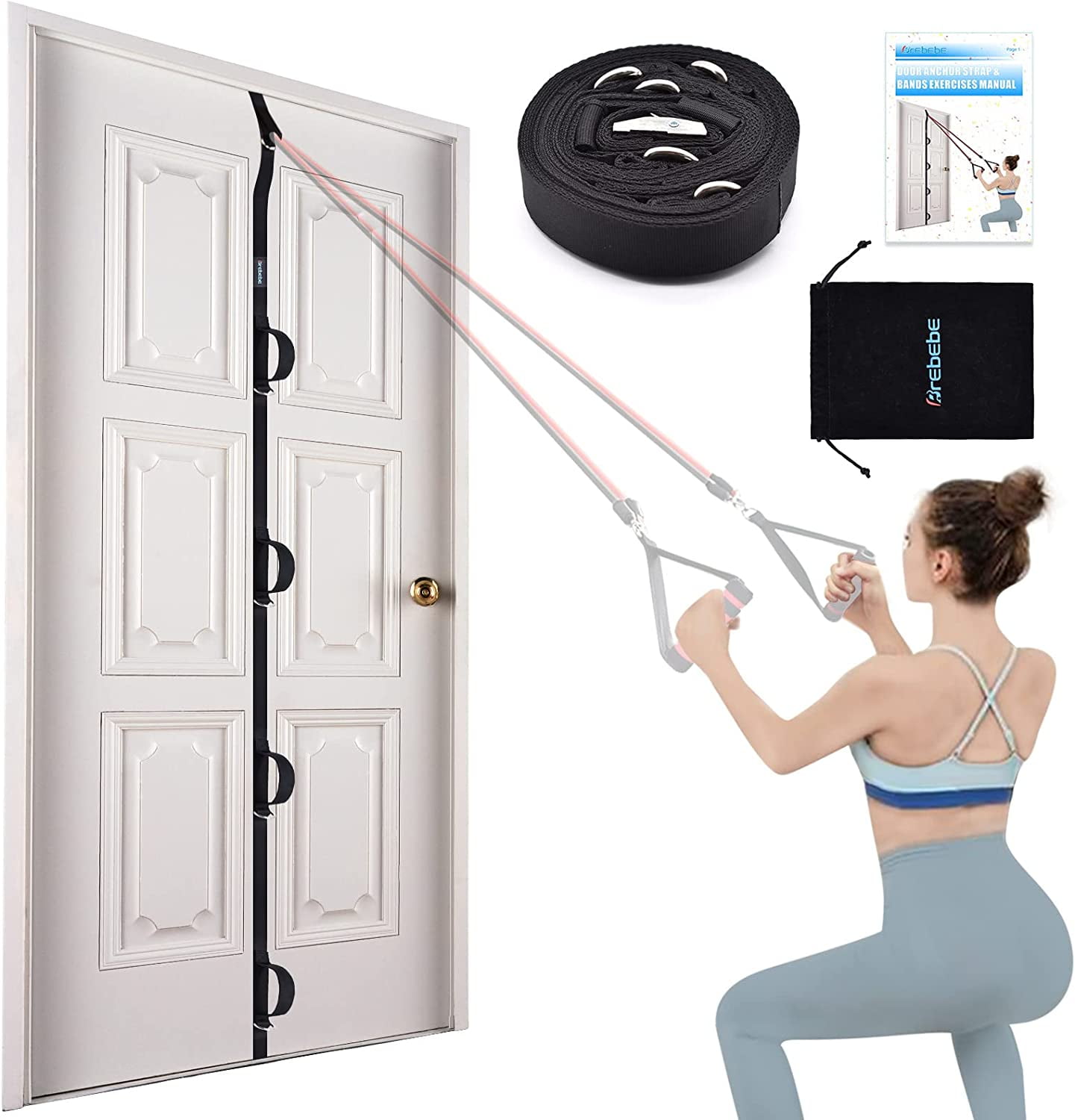 Door Anchor Strap for Resistance Bands Home Fitness Gym Attachment Easy Install Nail Free Walmart
