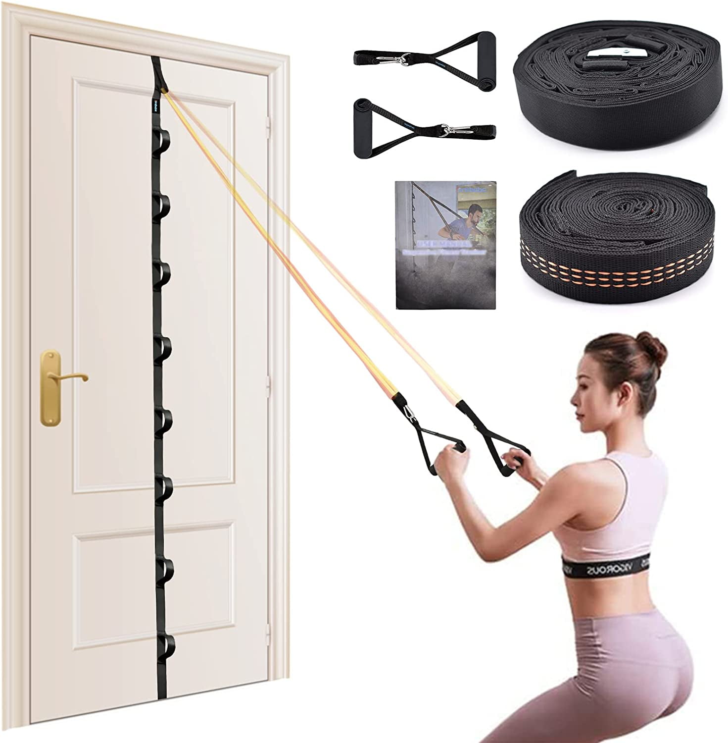 Brebebe Nylon Door Anchor Strap, Resistance Bands, Gym Kit, Portable Home Gym