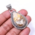 thumbnail image 1 of Brecciated Mookaite -Australia Fine Art 925 Sterling Silver Pendant 2.03", Yellow Brecciated Mookaite Pendant P_8015_312_60, 1 of 2