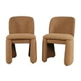 thumbnail image 1 of Breck Mid-Century Modern Curved Upholstered Dining Chair - Set of 2, 1 of 7