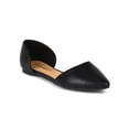 thumbnail image 1 of Breckelle AH18-Dolley-22 Women Leatherette Pointy Toe D'Orsay Ballet Flat, 1 of 5