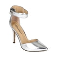 thumbnail image 1 of Breckelle CC50 Women Metallic Leatherette Pointy Toe Ankle Strap Stiletto Pump, 1 of 5