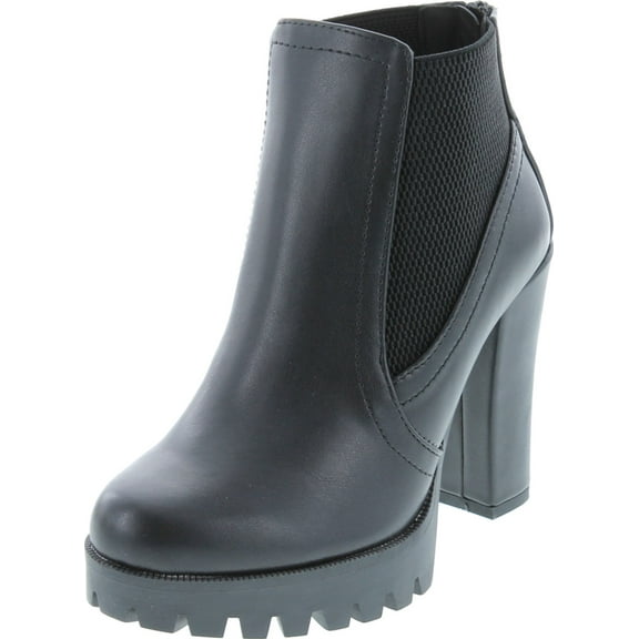 Breckelle's HANNA-11 Women's Platform Chunky Heel Lug Sole Chelsea Ankle Booties