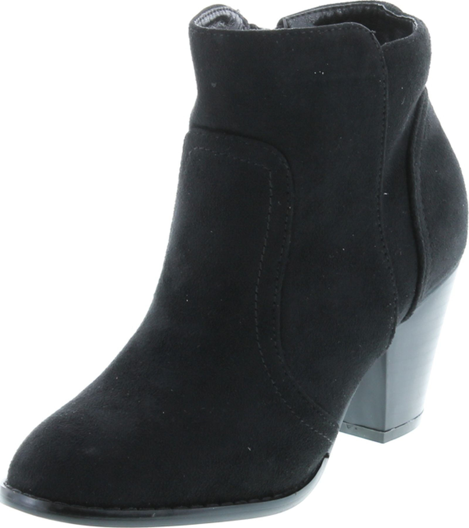 Breckelles Heather 34W Bootie Boots Black Suede 5.5 Walmart
