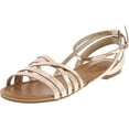 thumbnail image 1 of Breckelles Indio-21 Women Leatherette Open Toe Strappy Slingback Wrap Sandal, 1 of 3
