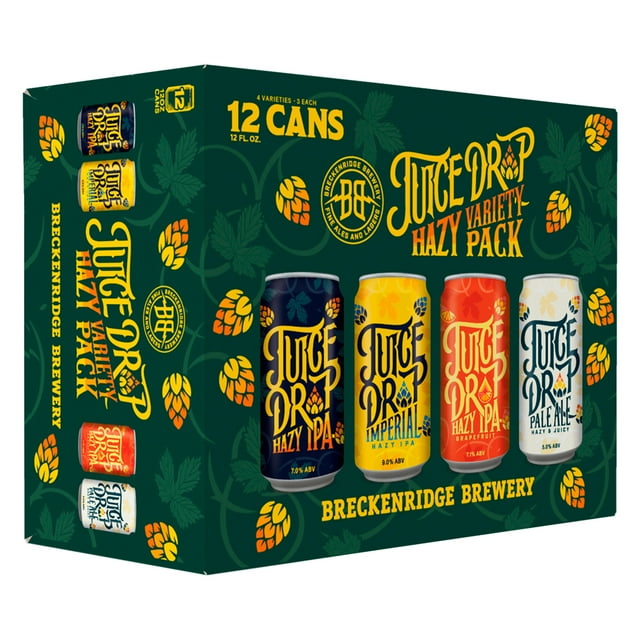 Breckenridge Brewery Juice Drop Hazy IPA Craft Beer Variety, 12 Pack