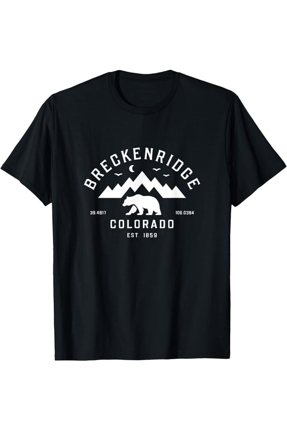 Breckenridge Co Bear Mountain Hiking Modern Souvenir Gift T-Shirt