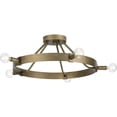 thumbnail image 1 of Breckenridge Collection Five-Light Aged Bronze Rustic Farmhouse Semi-Flush Mount, 1 of 12
