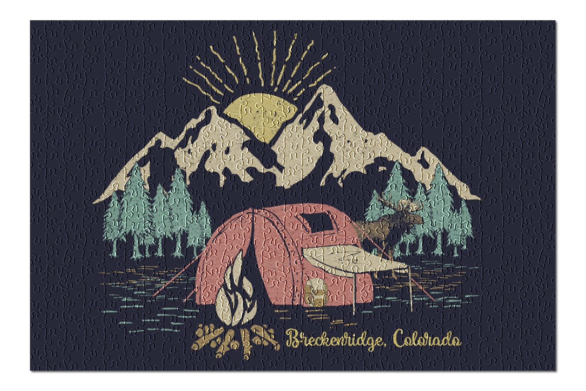 Breckenridge, Colorado, Camping Scene, 500 Piece Challenging 19 x 27 ...