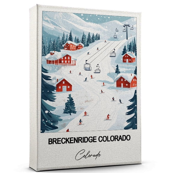 Breckenridge Colorado Travel Wall Art  Colorado Canvas  Travel Wall Decor with Timeless Appeal  A Special Gift for Loved Ones