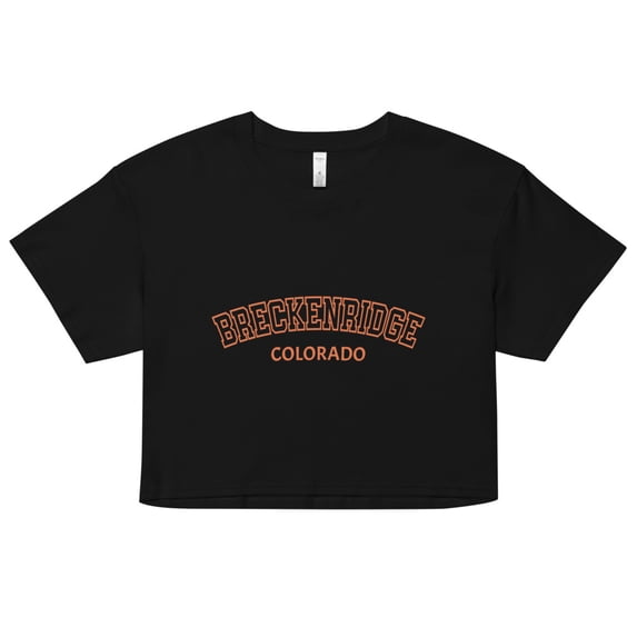 Breckenridge Colorado Women’s crop top (Black, XS)