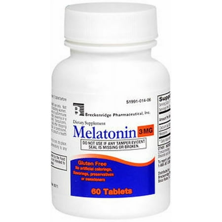 Breckenridge Melatonin Tablets, 3mg, 60ct