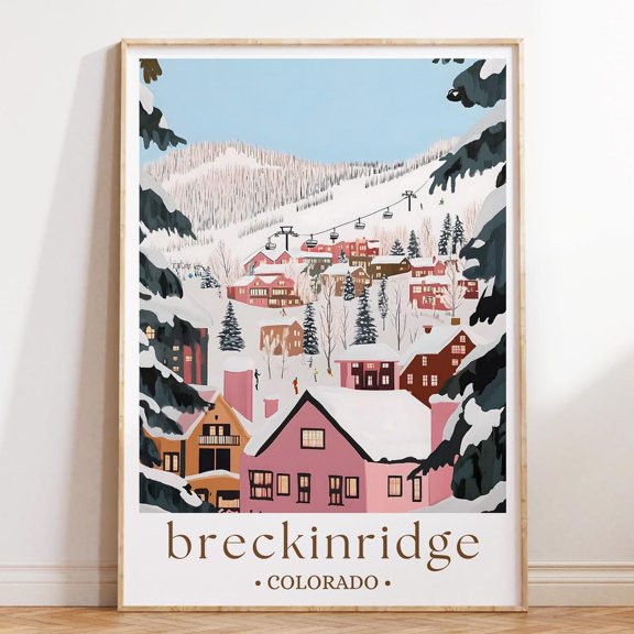 Breckenridge Travel Mountain Town Alpine Resort Rocky Poster