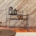 thumbnail image 1 of Liberty Furniture Industies, INC Breckinridge Demilune Sofa Table in Mahogany Spice w/ Pewter Metal, 1 of 8