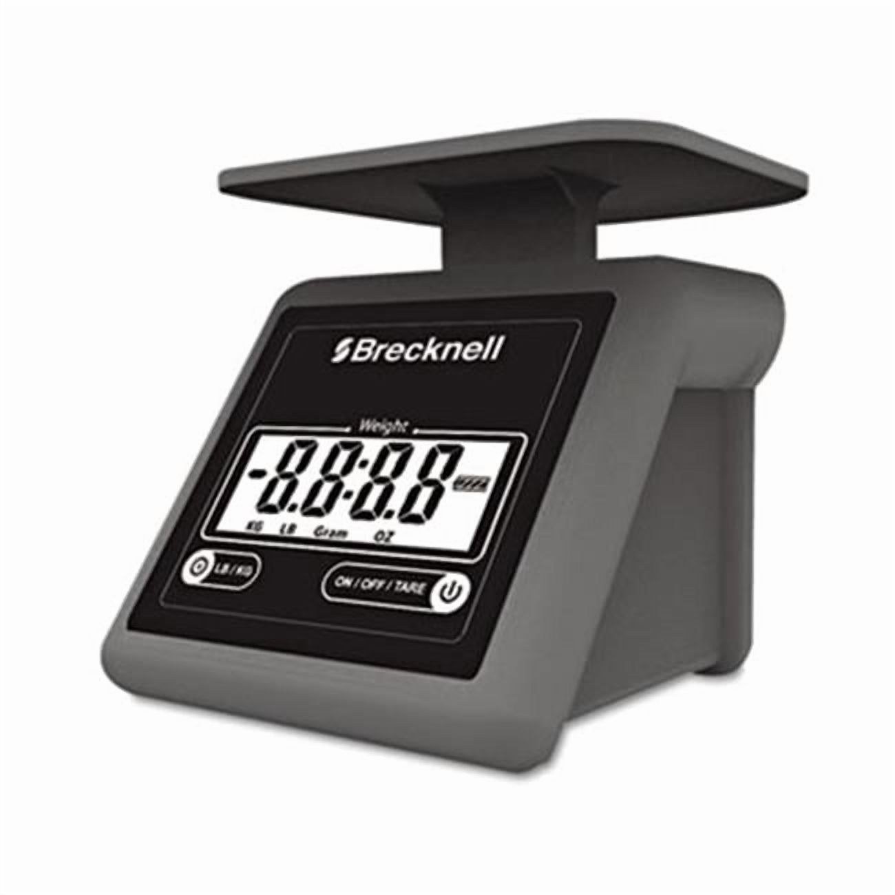 Brecknell  Electronic Postal Scale  7 lbs Capacity  6 .8 x 5 .6 Platform  Gray