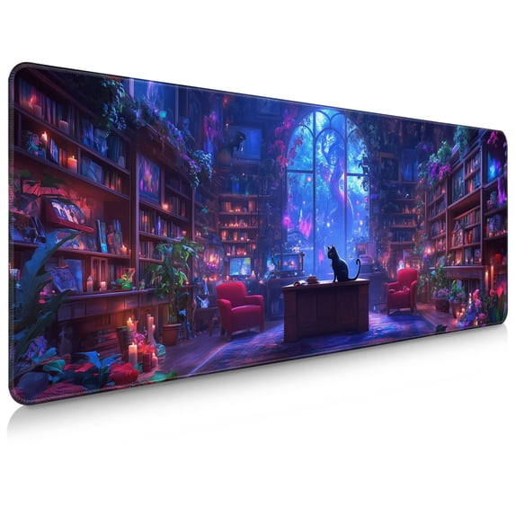 Brecoy Extended Large Gaming Mouse Pad, 31.5" x 11.8" Desk Mat with Stitched Edges, Waterproof Non-Slip Rubber Base, Desk Protection for Home Office & Gaming