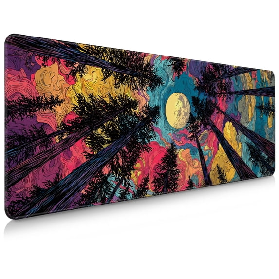 Brecoy Extended Large Gaming Mouse Pad, 31.5" x 11.8" Desk Mat with Stitched Edges, Waterproof Non-Slip Rubber Base, Desk Protection for Home Office & Gaming