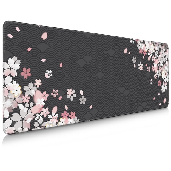 Brecoy Extended Large Gaming Mouse Pad, 31.5" x 11.8" Desk Mat with Stitched Edges, Waterproof Non-Slip Rubber Base, Desk Protection for Home Office & Gaming