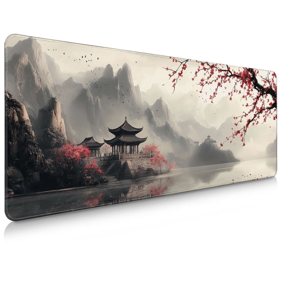 Brecoy Extended Large Gaming Mouse Pad, 31.5" x 11.8" Desk Mat with Stitched Edges, Waterproof Non-Slip Rubber Base, Desk Protection for Home Office & Gaming