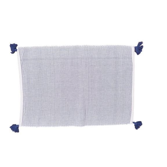 Bree Navy 100% Cotton Set of 6 Placemats 13" x 19"