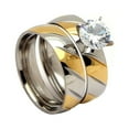 thumbnail image 1 of Bree Wedding Ring Set Women Stainless Steel Engagement Matching Band  Ginger Lyne Collection, 1 of 4