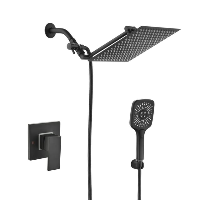 BreeRainz 10 Inch Rainfall Shower System with 4Setting Handheld Shower