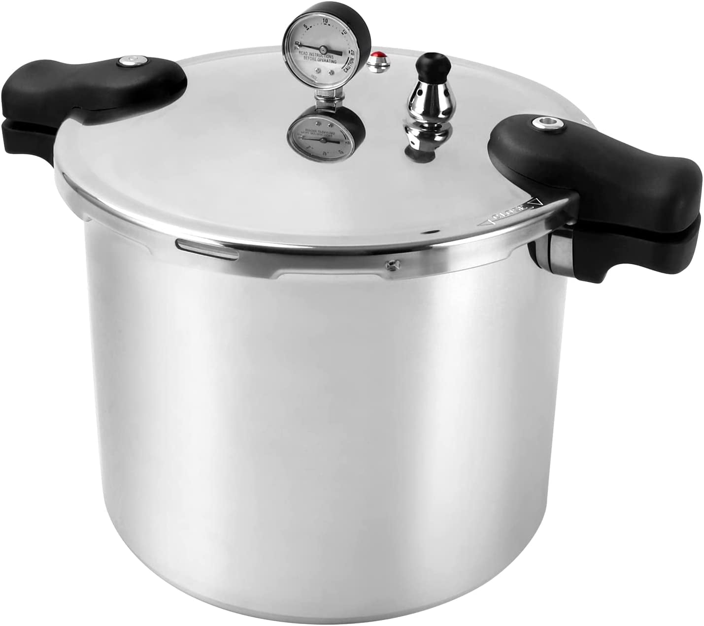 YIYIBYUS 23 Quart Large Capacity Pressure Canner Cooker with Pressure Gauge  10PSI Explosion Proof Safety Valve