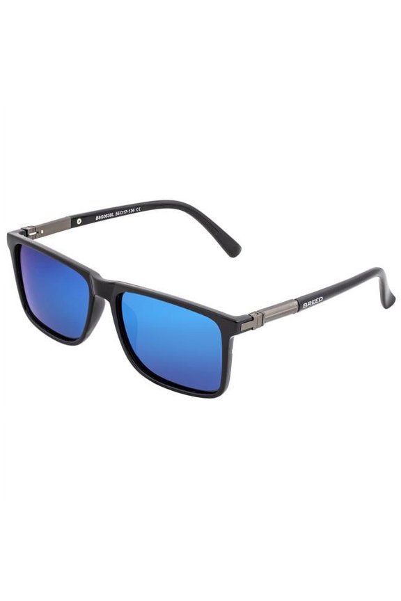 BSG063BL Breed Caelum Polarized Sunglasses - Black/Blue