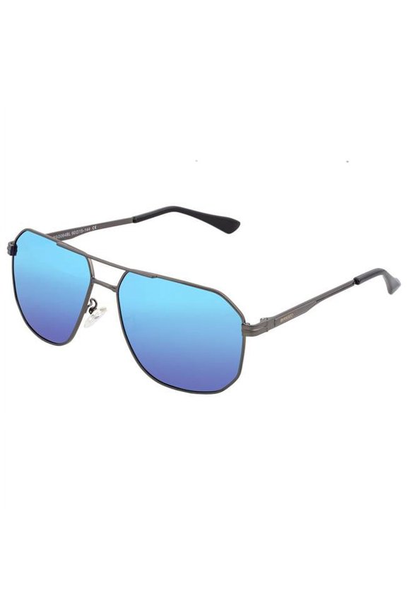 BSG064BL Norma Polarized Sunglasses, Gunmetal & Blue