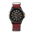 thumbnail image 1 of Breed Dixon Leather-Band Watch W/Day/Date - Black/Red, 1 of 3