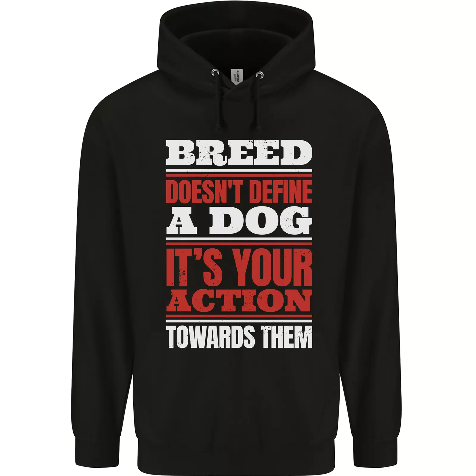 Breed Doesn't Define a Dog Actions Do Mens 80 Cotton Hoodie