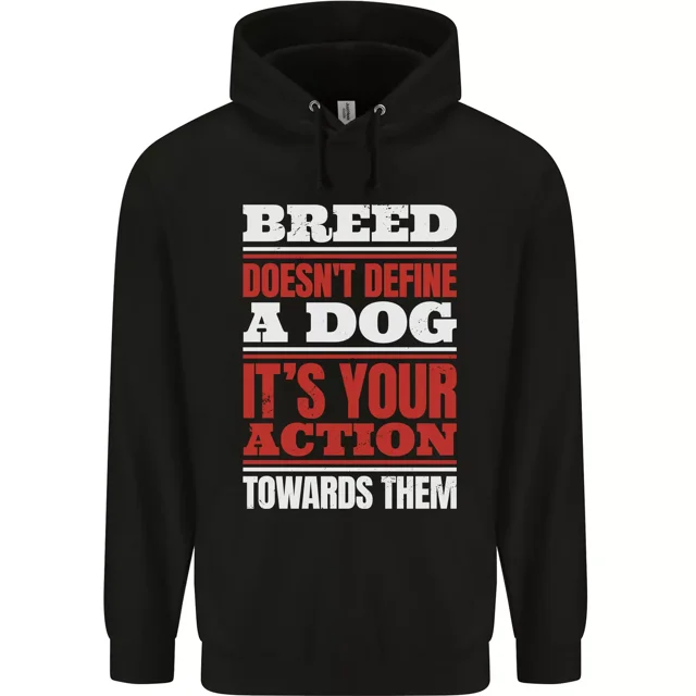 Breed Doesn't Define a Dog Actions Do Mens 80 Cotton Hoodie