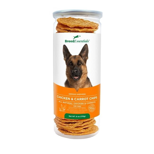 Breed Essentials 197247000082 6 oz Chicken & Carrot Chips - German Shepherd