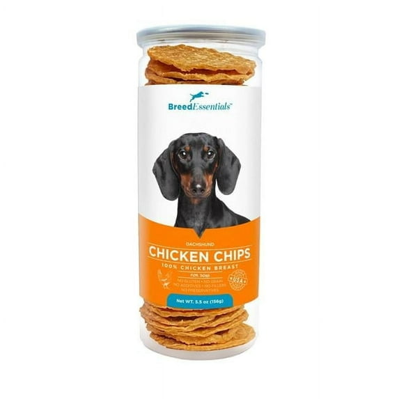 Breed Essentials 197247000426 5.5 oz Chicken Chips - Dachshund