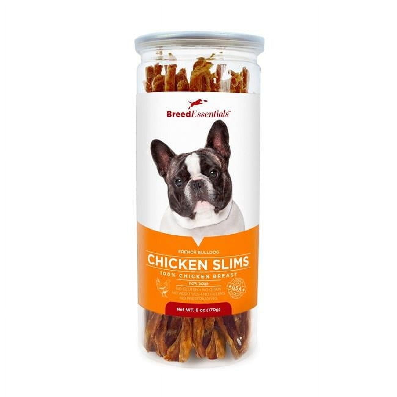 Bulldog Chicken Rosa Breed Essentials 197247000662 6 oz Chicken Slims - French Bulldog ...