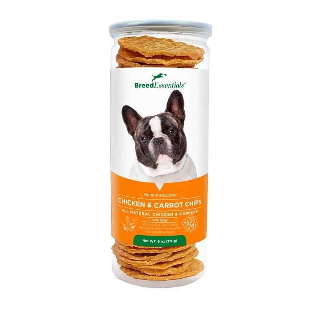 Breed Essentials 197247000686 6 oz Chicken & Carrot Chips - French Bulldog