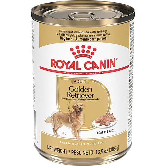 Royal Canin Breed Health Nutrition Golden Retriever Adult Loaf in Sauce Dog Food 13.5 oz., Case of 12