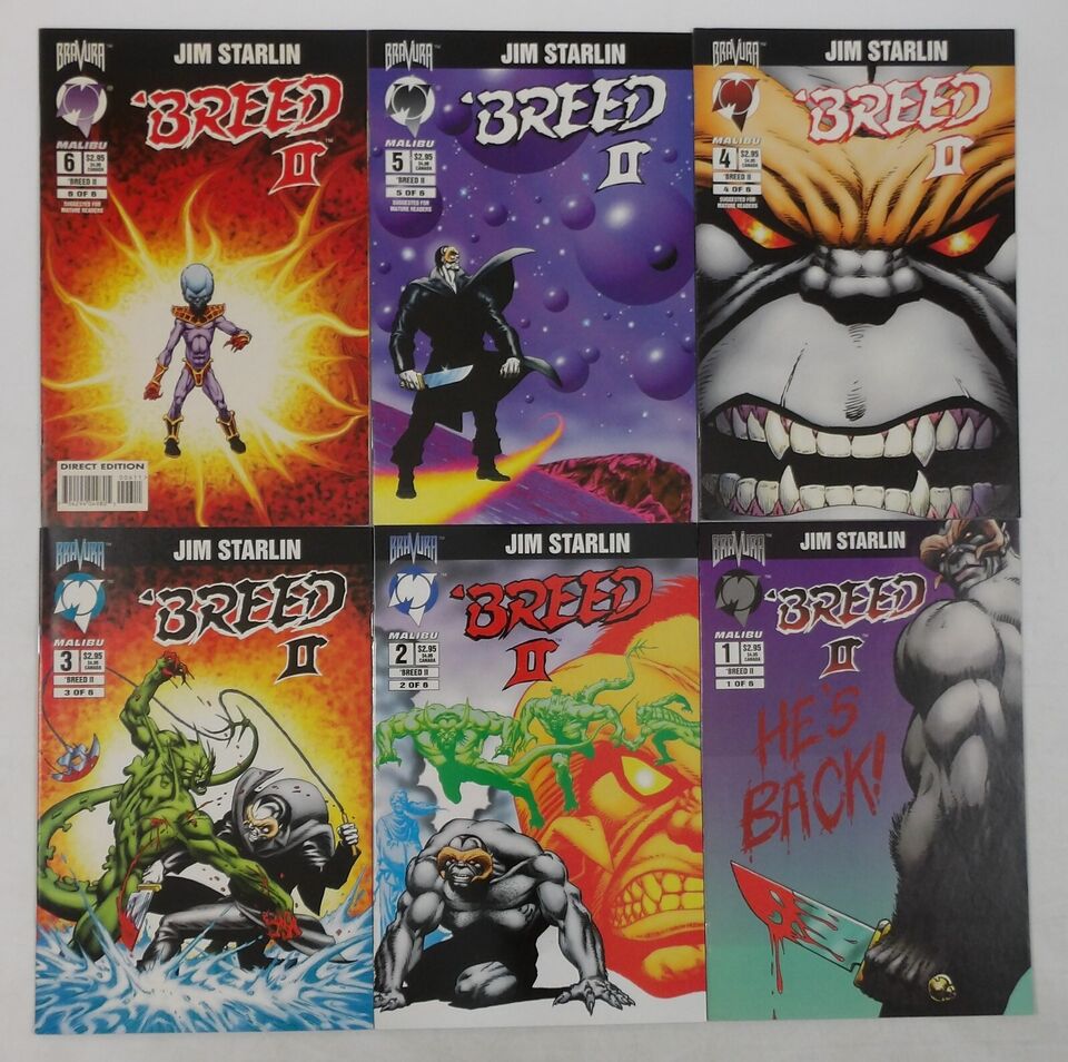 Breed II #1-6 VF/NM complete series Jim Starlin - Bravura ; Malibu