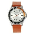 thumbnail image 1 of Breed Revolution Leather-Band Watch W/Date - Orange, 1 of 8