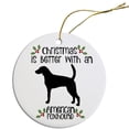 thumbnail image 1 of Breed Specific Round Christmas Ornament American Foxhound, 1 of 1