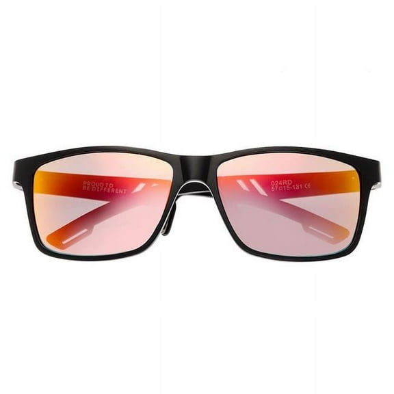 Breed Sunglasses 024RD Pyxis Titanium Sunglasses with Red Lens, Black