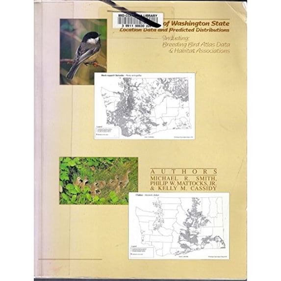 Pre-Owned Breeding Birds of Washington State: Location Data and Predicted Distributions (Paperback) 0914516094 9780914516095