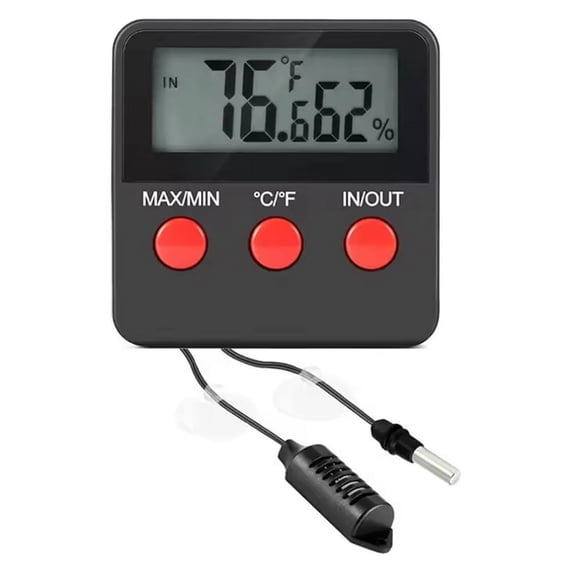 Breeding Box Temperature and Humidity Meter Reptile Pet Thermometer Stable Suction Cup Convenient and Practical Number,1 * Digital -Hygrometer